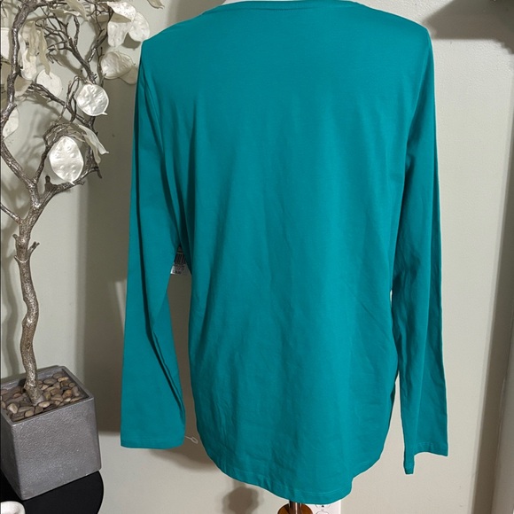Kim Rogers Turquoise Long Sleeve Top - Picture 4 of 4